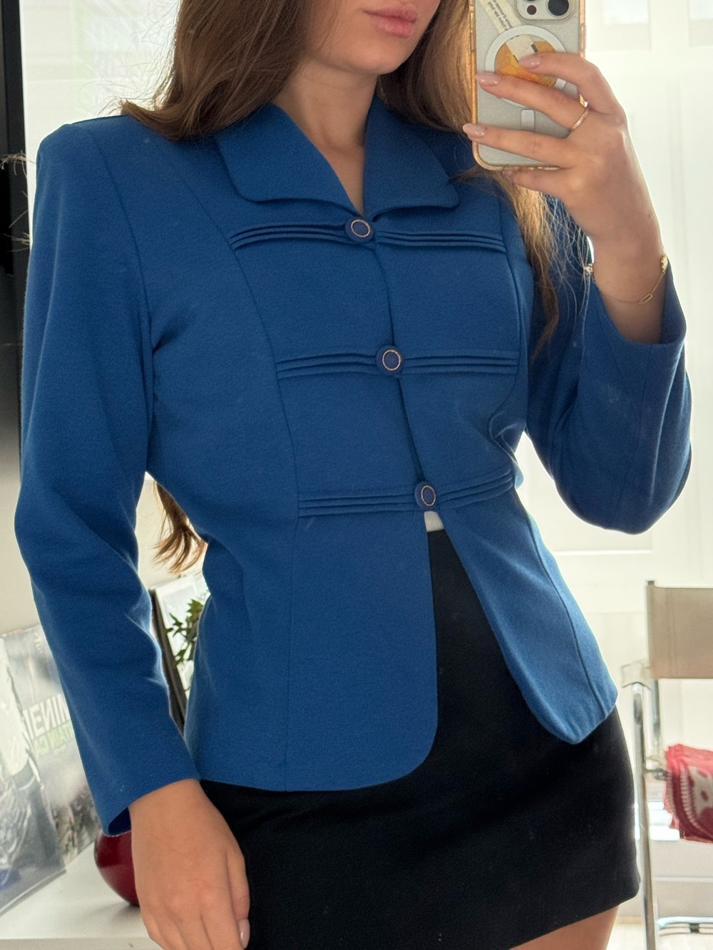 Pablo Collection Military Royal Blue Jacket Size M